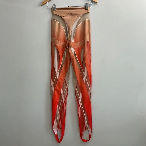 MUGLER Sheer Spiral Stirrup Leggings - Picture 9 of 12